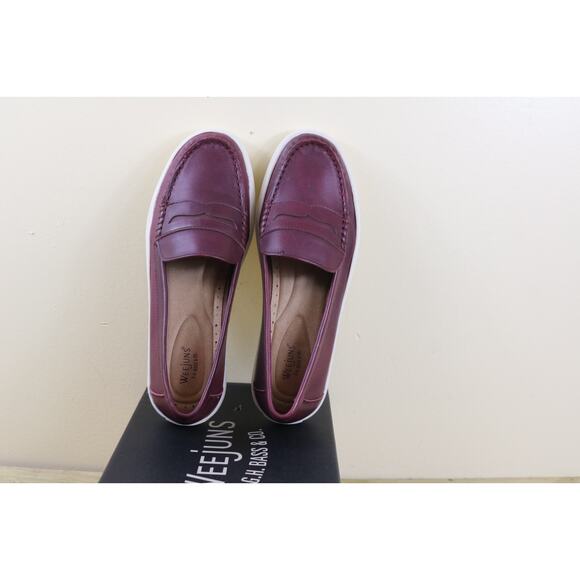 New GH Bass Weejuns Womens 9M Red Leather Penny Loafers Weekend Slip On - Picture 4 of 8